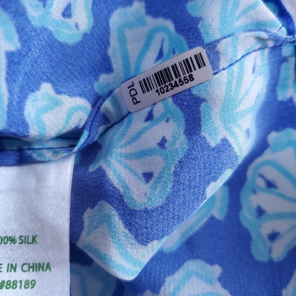 Lilly Pulitzer Renato Dinner Tunic Top Blouse Womens XL Beaded Gypset Seashells - Picture 6 of 9